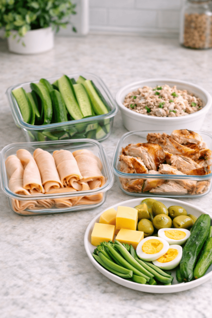 no cook keto meals on counter