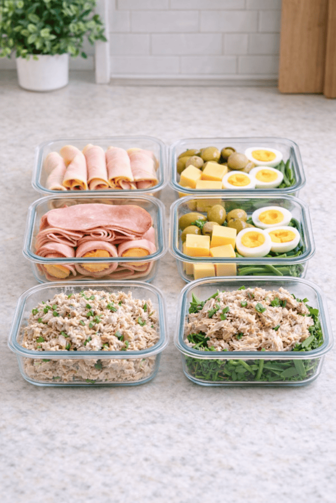 no cook keto meal prep containers